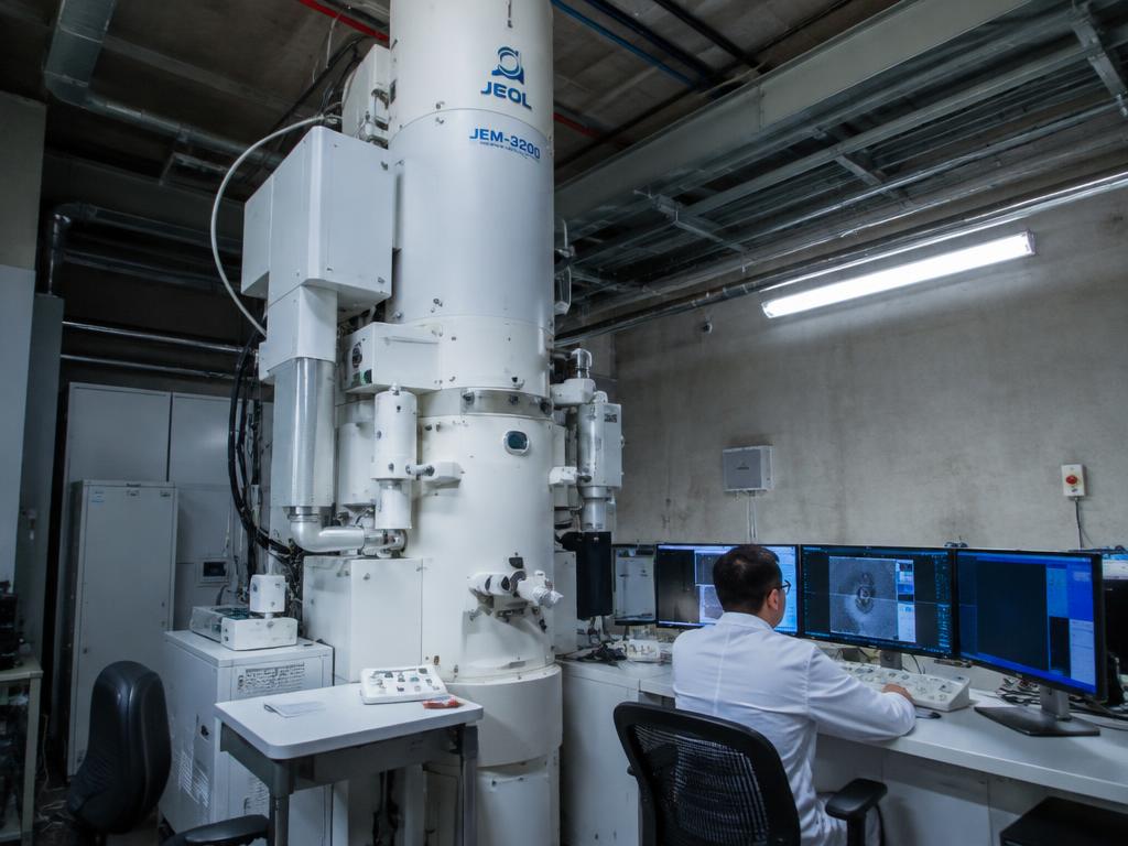 Kryo-elektronmikroskop av typen som används för att experimentellt bestämma proteiners strukturer – nu ofta i kombination med AI-modeller.